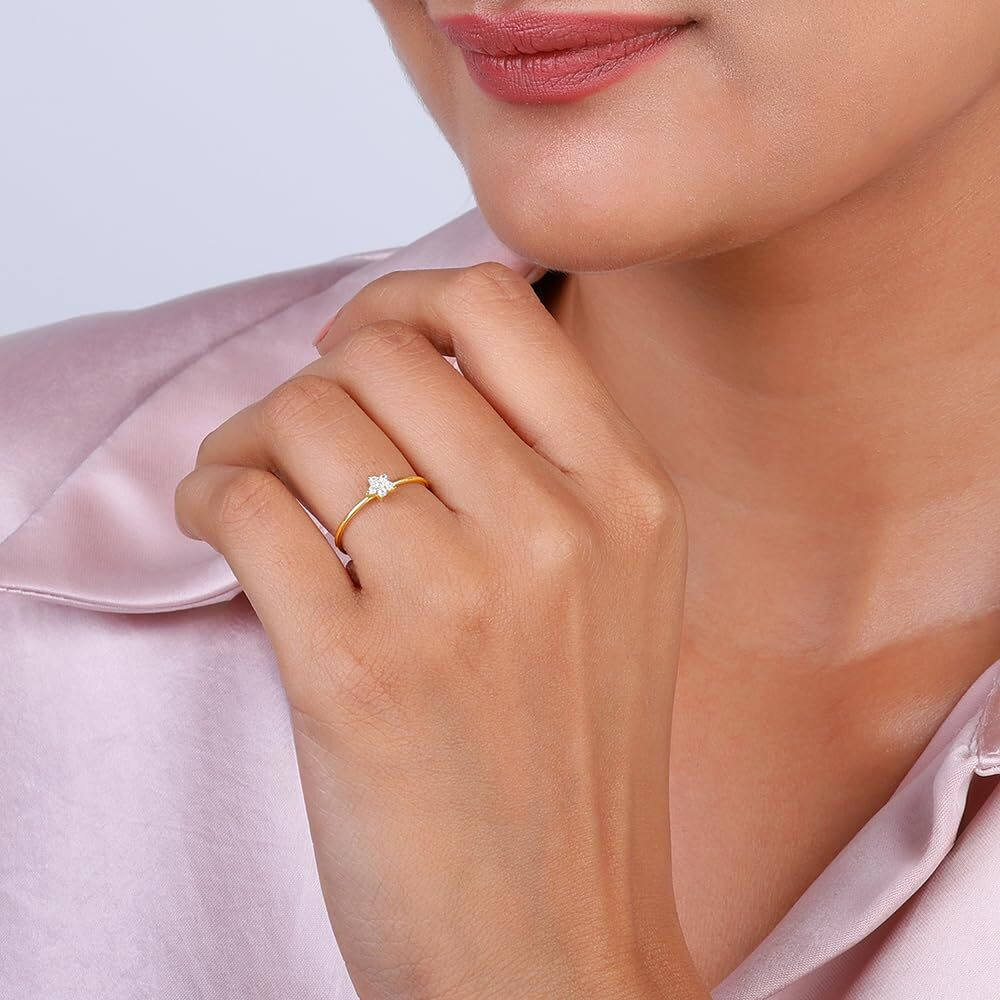 GIVA 925 silver Golden Star Constellation Ring, Adjustable | Gifts for Girlfriend, Rakhi Rakshabandhan Gift for Sister Bhabhi| With Certificate of Authenticity and 925 Stamp | 6 Month Warranty*