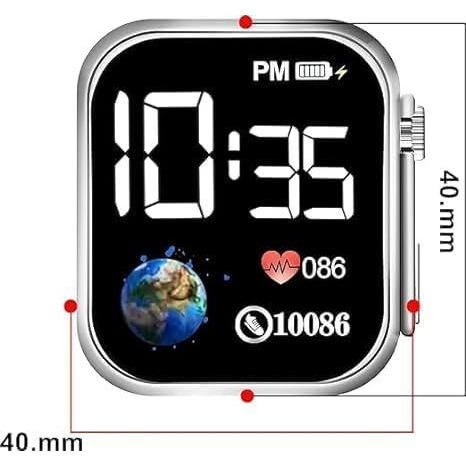 ZOVUTA Digital Dial Waterproof Smart Design LED Display Kids Watch for Boys & Girls, Men and Women, Birthday Gift, Rakhi Gift (Age 4-15 Years) (Pink and Orange)