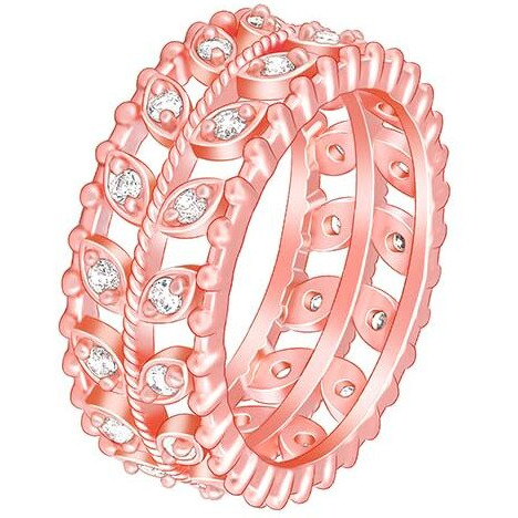 GIVA 925 Silver Rose Gold Elegant Leafy Zirconia Ring,Fixed Size,Indian - 13 | Rakhi Rakshabandhan Gift for Sister Bhabhi , Gifts for Women & Girls | With Certificate of Authenticity and 925 Stamp | 6 Months Warranty*