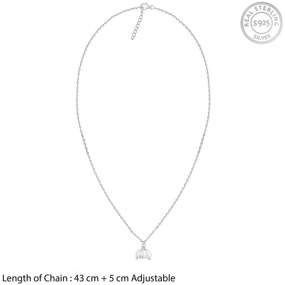 GIVA 925 Silver Pearl Trio Necklace| Rakhi Rakshabandhan Gift for Sister Bhabhi, Gifts for Women & Girls With Certificate of Authenticity and 925 Stamp | 6 Months Warranty*