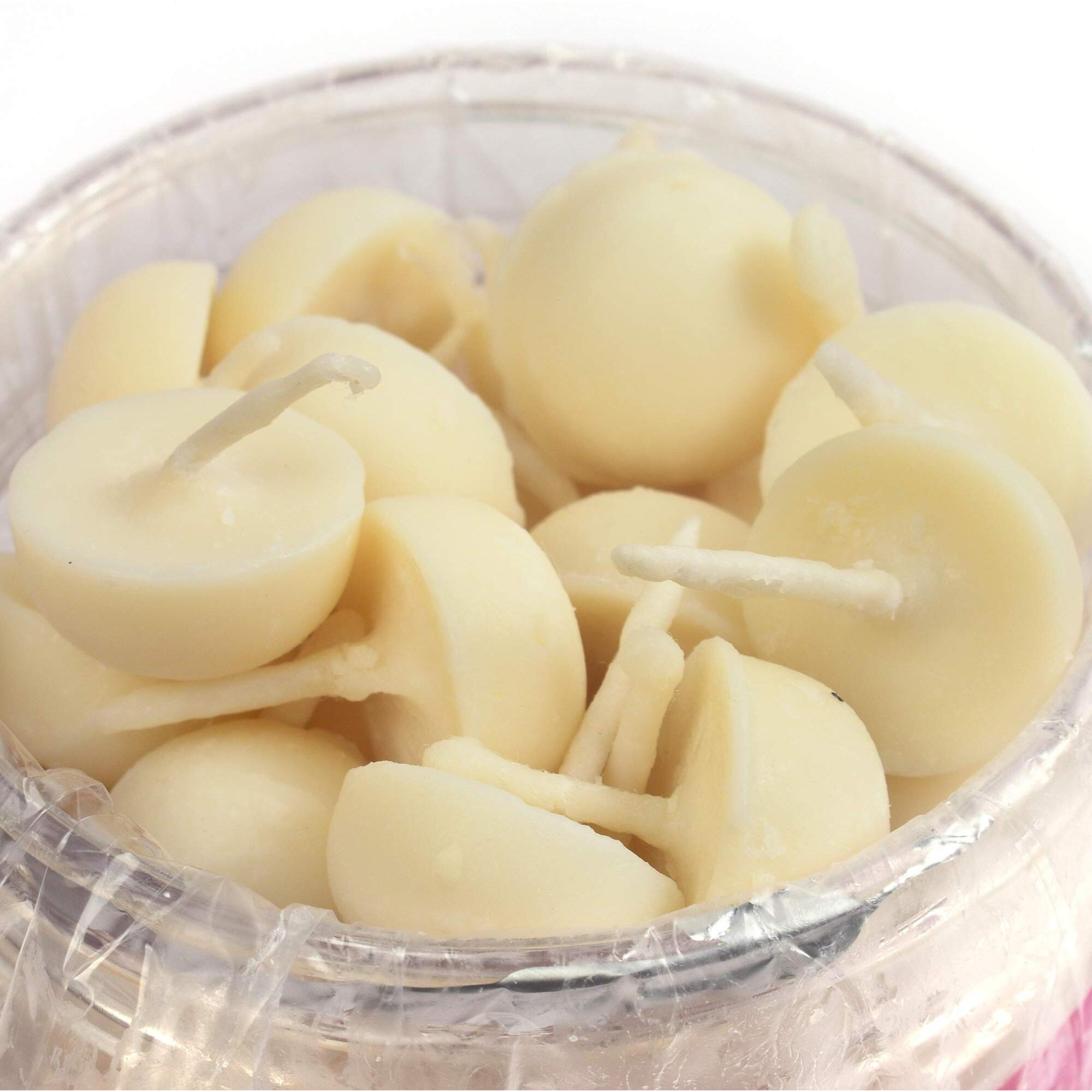 Nityam Rose Fragrance Wax Free Scented Wick Soaked in Scented Ghee Ghee Wicks/Readymade Ghee Cotton Wicks/Diya for Pooja/Puja Batti (1 X 50 Pieces) (Pack of 2)