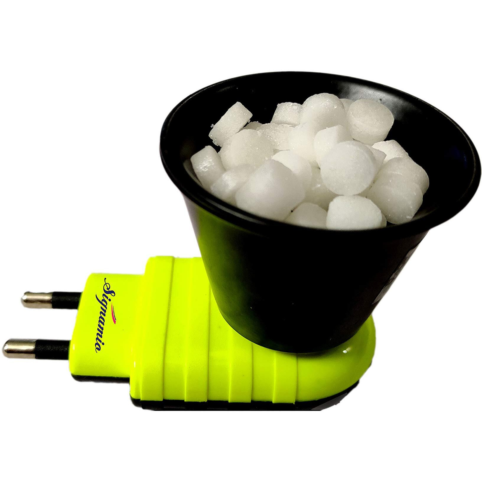 SIGNAMIO Electric kapoor dani electrical machine/Incense-aroma Burner/Kapur Dani/Kapoor dani diya/Aroma oil burner/Camphor diffuser (Camphor Tablet NOT Included) Lemon-1 pcs