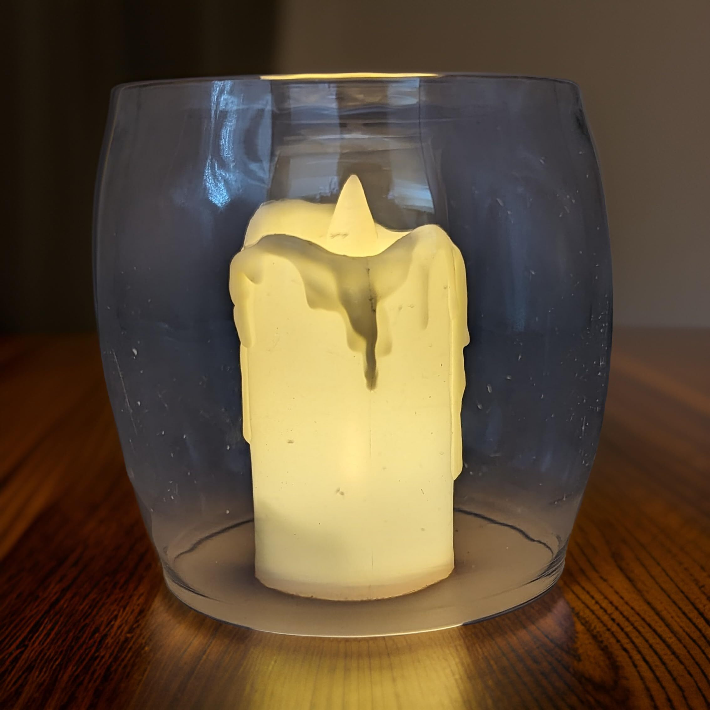 Casa Illuminate Curved Glass Diya for Arpan Diyas - Medium Size Glass Cover Only for Akhand Diya (3 inch x 3.5 inch)