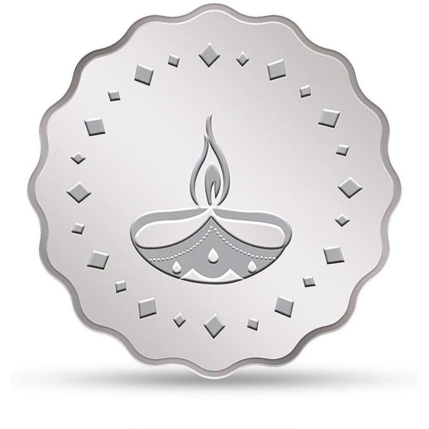 Kundan 10g (999.9) Silver Coin - Diya