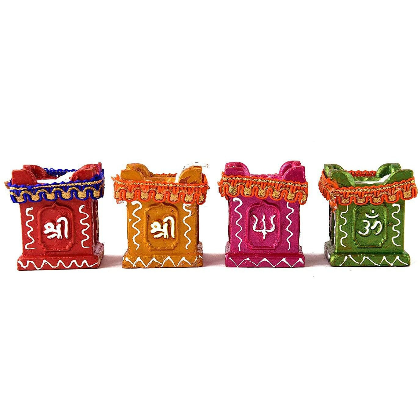 CraftVatika Tulsi Diya for Home Diwali Decoration Items Puja,4 Sets Handmade Earthen Clay Terracotta Decorative Diya, Candles Pooja Purpose Outdoor Indoor Garden Decor (4 Pieces)