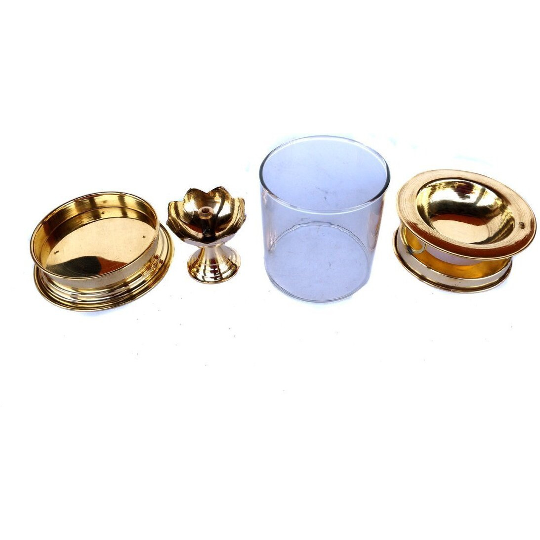 Collectible India Brass Camphor Diffiuser - Diya Oil Lamp for Home - Aroma Diffuser