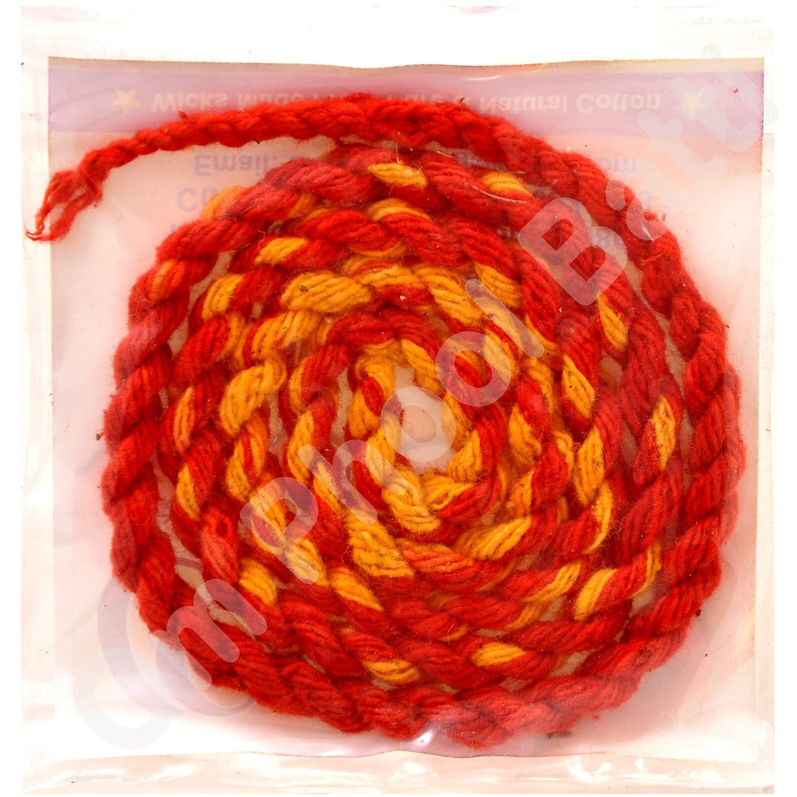 Om Phool Batti Twisted Cotton Long Wicks for Akhand Jyot, Diya Batti for Long Lasting Puja/Aarti, (Pack of 12, White)