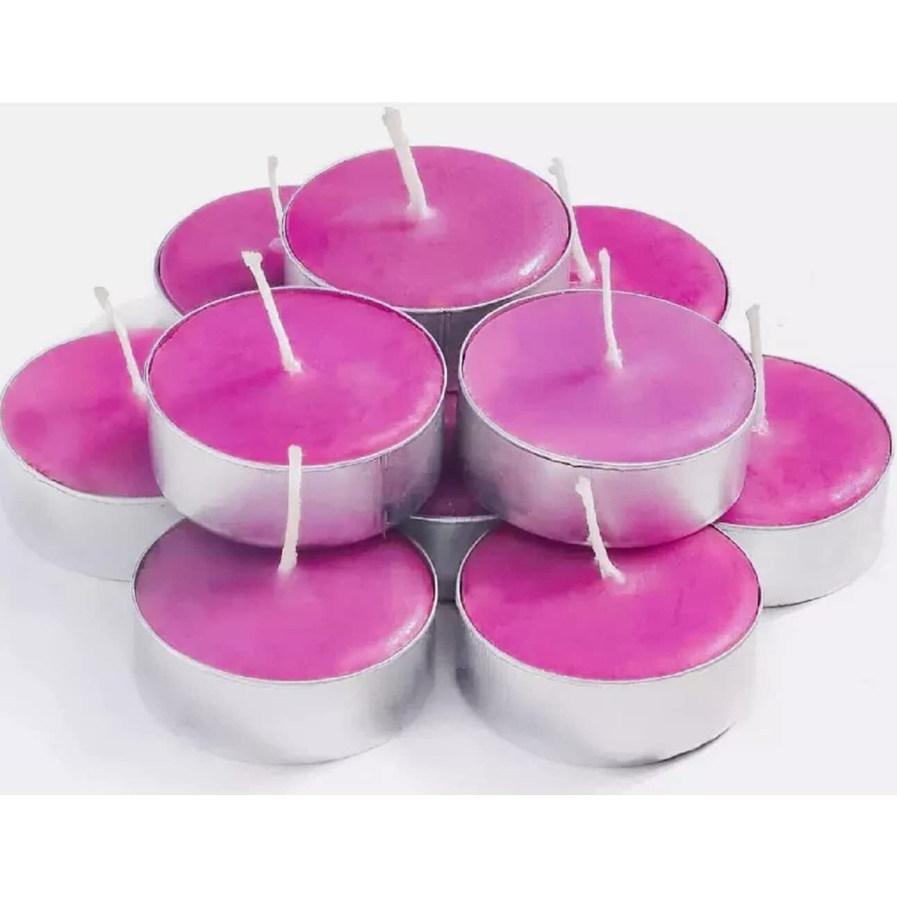 Yathart Multi-Purpose Candles for Home Decorative Smokeless Pack of 100 Pcs Diya Tealight Candle Set (Pink, Scented Fragrance, 12gm Wax)