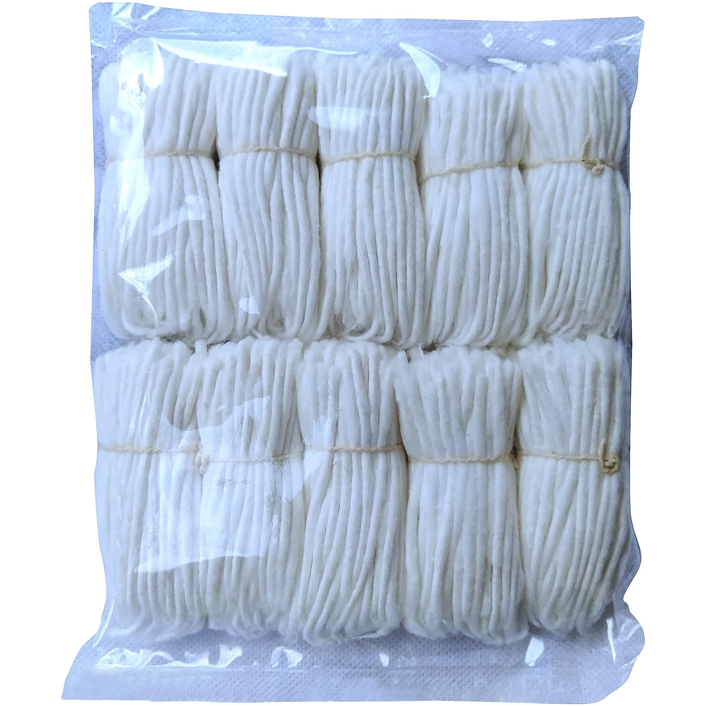 Door Step Decor Doorstep Decor Pack Of 1000 Pieces Long Cotton Wicks/Diya Batti For Pooja. Colour - White, Length - 3.5 Inches