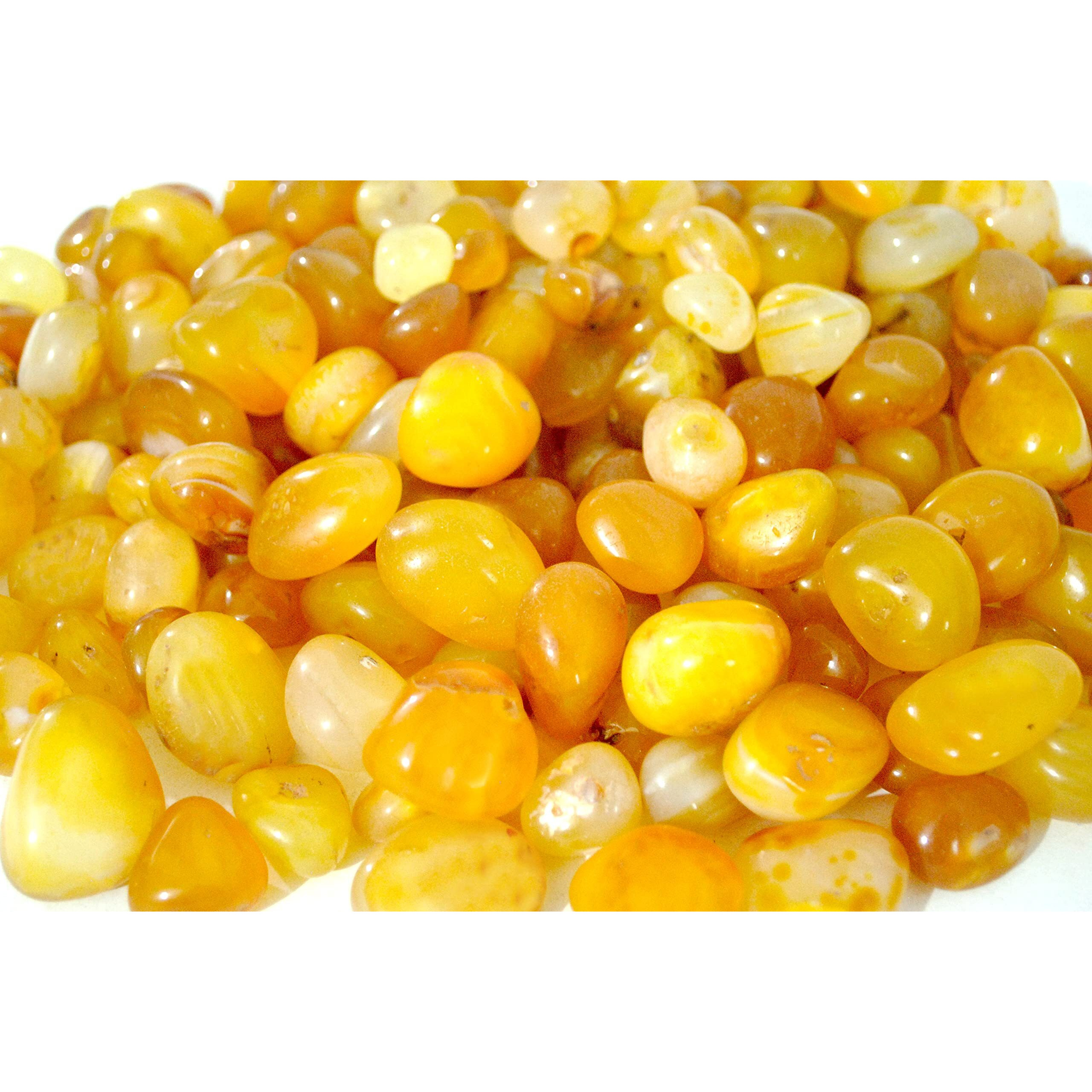 Schmick 3 Kg Yellow Pebbles Stones for Decoration, Home & Table Decor - Decorative Stones and Pebbles Vase Fillers (3 Kg, Yellow Onyx)