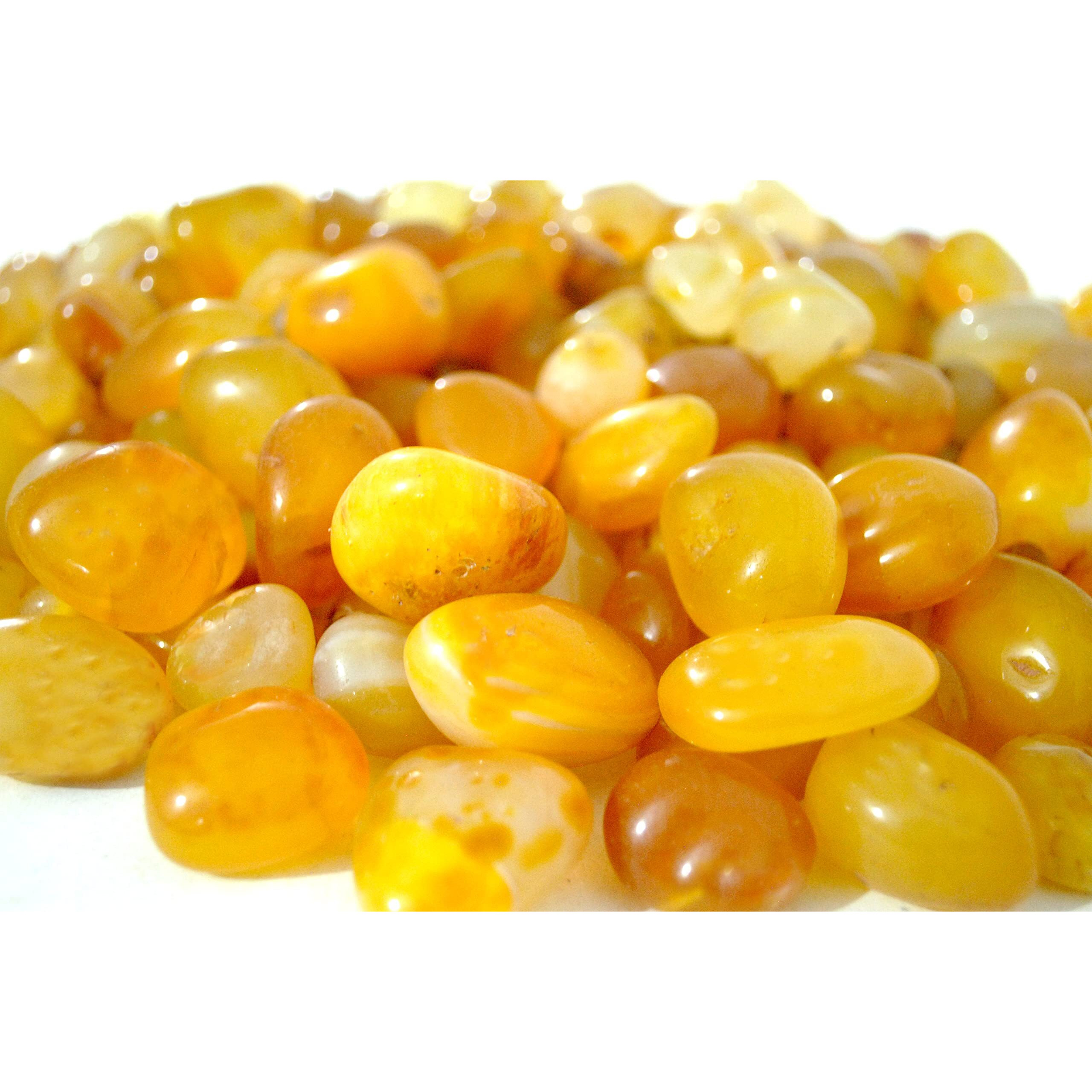 Schmick 3 Kg Yellow Pebbles Stones for Decoration, Home & Table Decor - Decorative Stones and Pebbles Vase Fillers (3 Kg, Yellow Onyx)