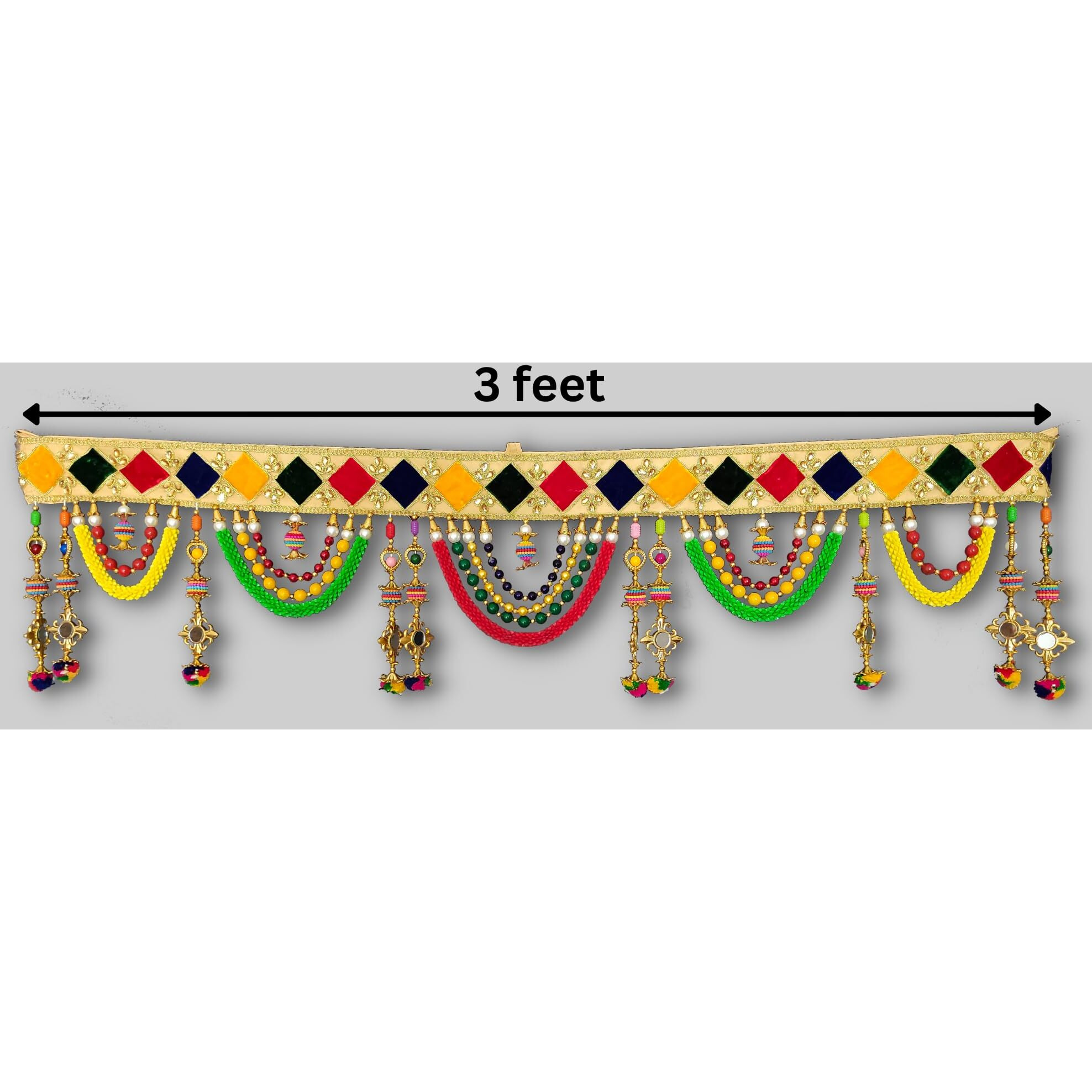 REPTUM DECOR Cotton Toran (37 inch, Multicolour)