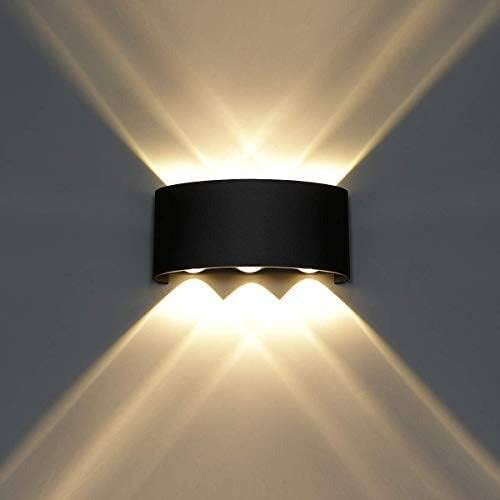 ESS EMM Wall Lights - 6W IP65 Waterproof Wall Lamp 2 Way Exterior Wall Light for Decor | Up Down Light for Balcony | Outdoor Wall Lights for Elevation,Garden & Patio Lights -(Warm White)-Pack of 1