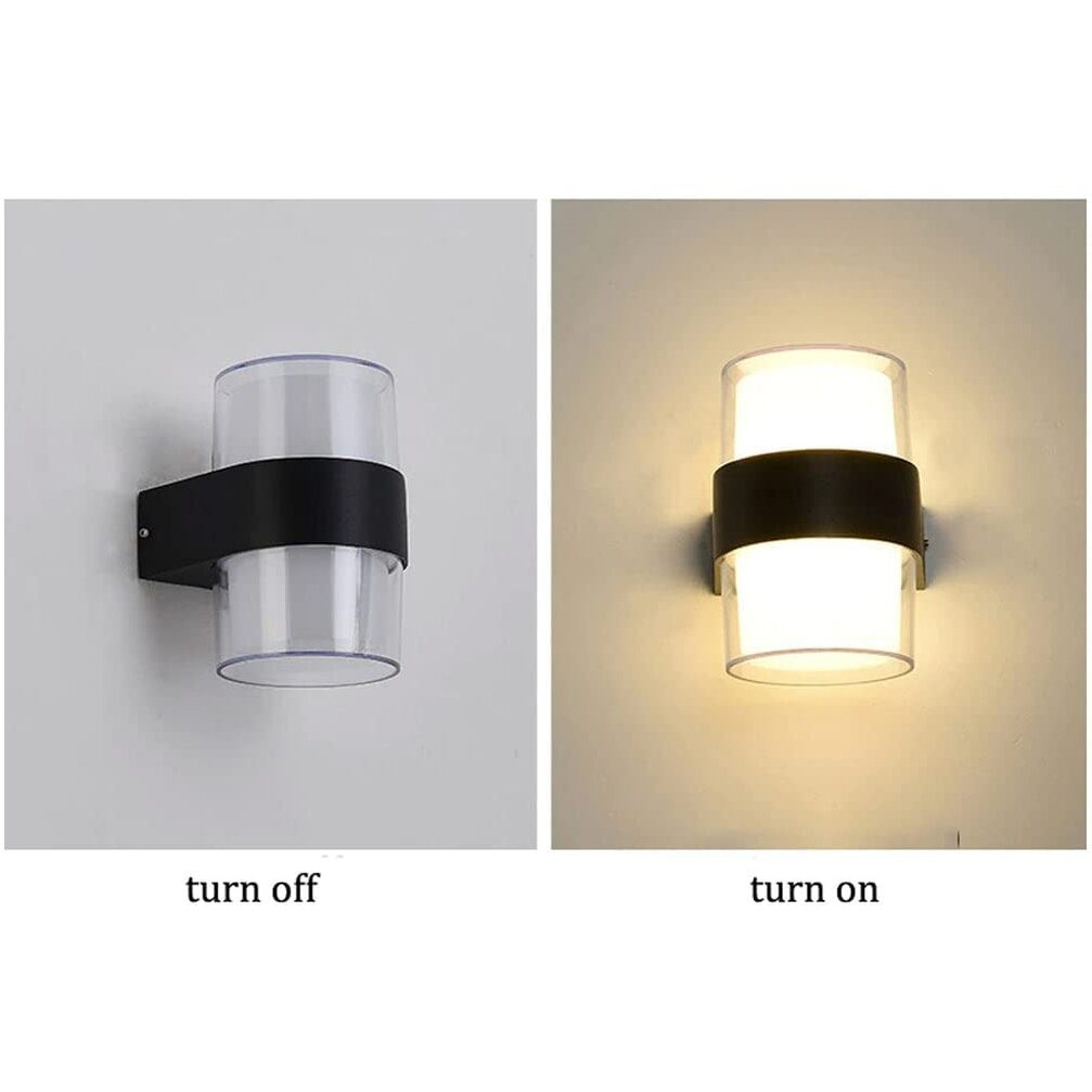 ESS EMM Wall Lights - 10W IP65 Waterproof Wall Lamp 2 Way Exterior Wall Light for Decor| Up Down Light for Balcony | Outdoor Wall Lights for Elevation,Garden & Patio Lights -(Warm White)-Pack of 1