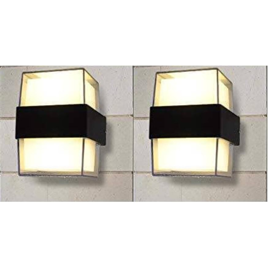 ESS EMM Wall Lights - 10W IP65 Waterproof Wall Lamp 2 Way Exterior Wall Light for Decor| Up Down Light for Balcony | Outdoor Wall Lights for Elevation,Garden & Patio Lights -(Warm White)-Pack of 2