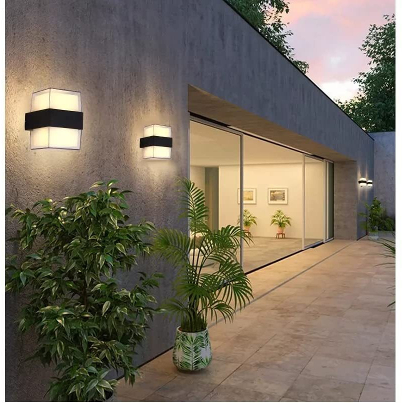ESS EMM Wall Lights - 10W IP65 Waterproof Wall Lamp 2 Way Exterior Wall Light for Decor| Up Down Light for Balcony | Outdoor Wall Lights for Elevation,Garden & Patio Lights -(Warm White)-Pack of 6