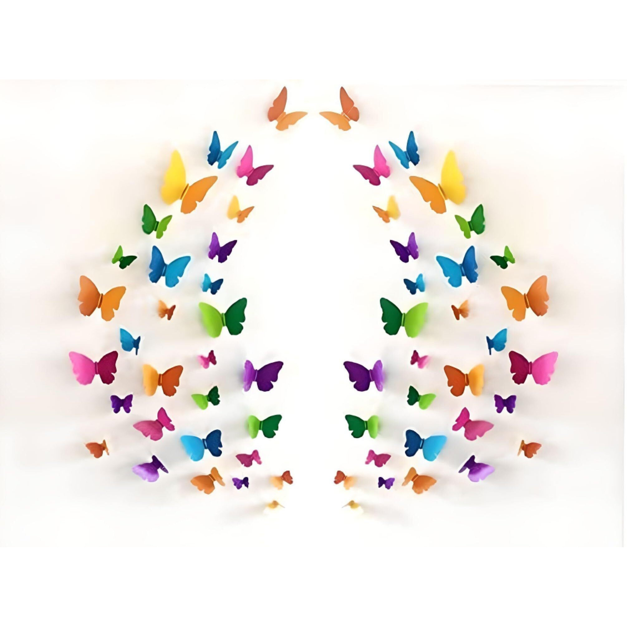 JAAMSO ROYALS 3D Colorful Crystal butterfly stickers for wall, butterfly decoration items, butterfly stickers, butterfly wall decor, butterflies, butterflies for wall decoration (29.5 X21 CM, Q4)
