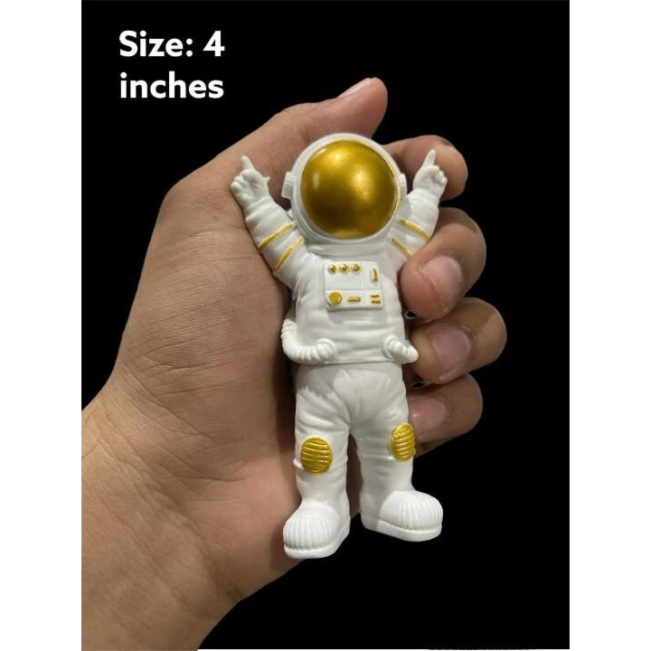 Street27 Cute Outer Space Astronaut Figurine Action Figure Toys Statue for Showpiece Home Living Room Decor Office Desktop Decoration Car Dashboard, Kids Birthday Party Gift, Resin