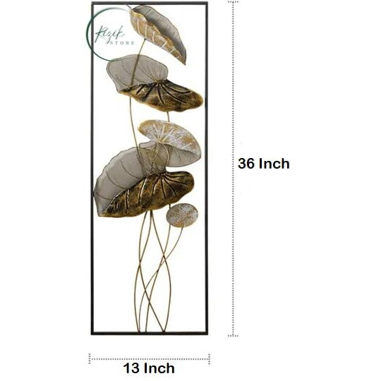 RIZIK STORE Metal Abstract Figures Wall Sculpture For Home Decor, Living Room & Bedroom (Pack Of 2) Bronze