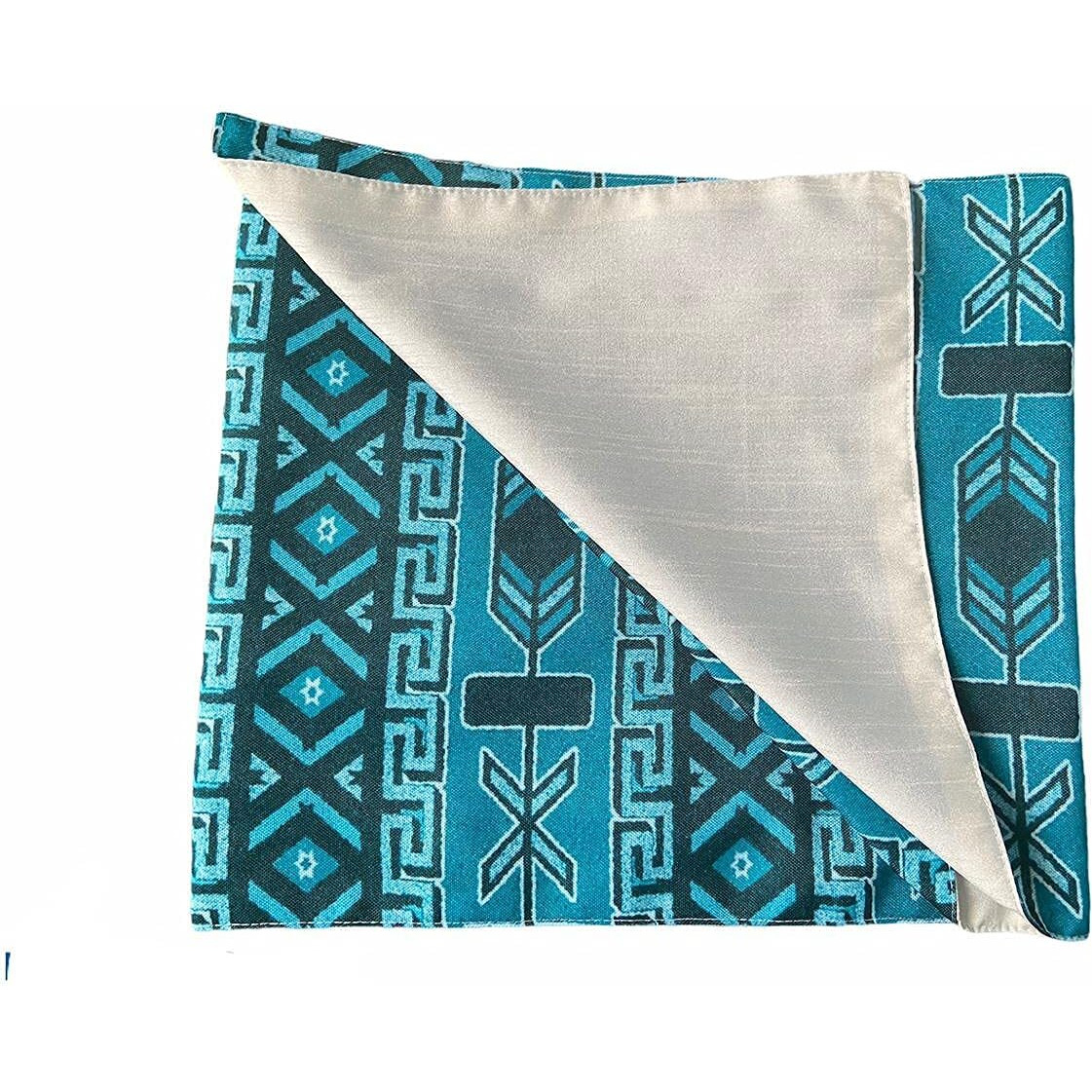 HOMADORN Cotton Feel Multicolor Modern Patterns Digital Printed Double Layered Enhanced Decor 4 Seater Table Runner Cloth (TR-45, 13 INCHES X 60 INCHES)