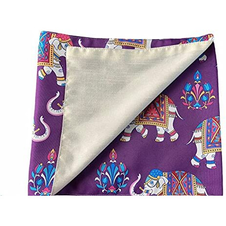 HOMADORN Cotton Feel Fabric Multicolor Clover Design Digital Printed Double Layered Enhanced Decor 4 Seater Table Runner Cloth (TR-32, 13 INCHES X 60 INCHES)