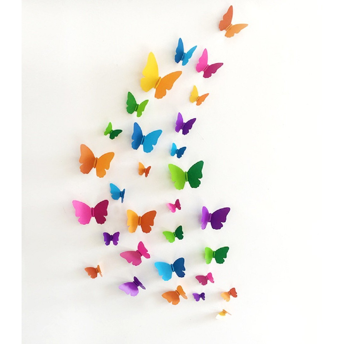 JAAMSO ROYALS Multicolor butterfly stickers for wall, butterfly decoration items, butterfly stickers, butterfly wall decor, butterflies, butterflies for wall decoration (30 CM X 21 CM)