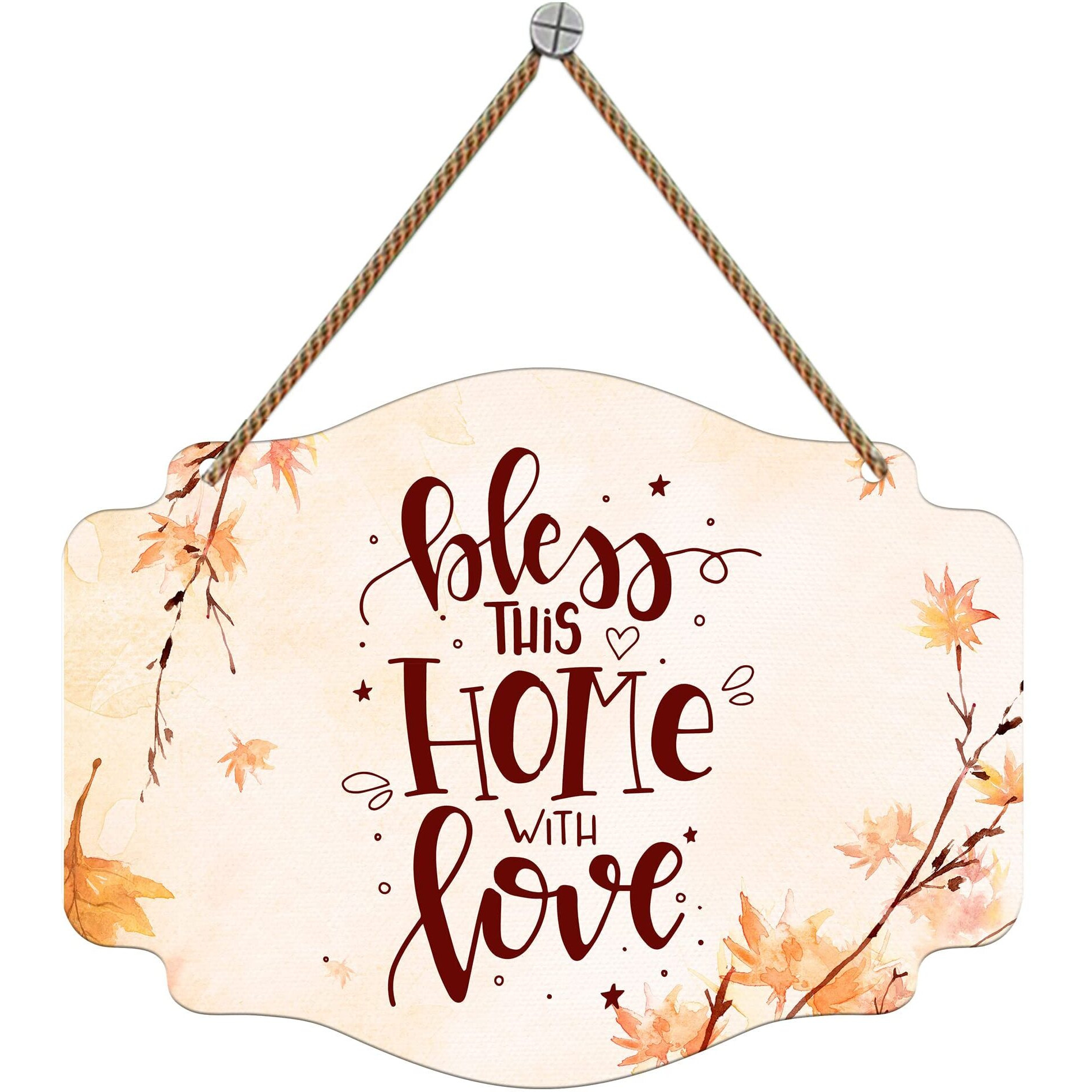Artvibes Home Quote Wooden Wall Hanger for Home Decor | Office | Gift | Bedroom | Living Room | Wall Accents | Wall Art | Wall Hangings Home Decoration | Art Items (WH_3607N)