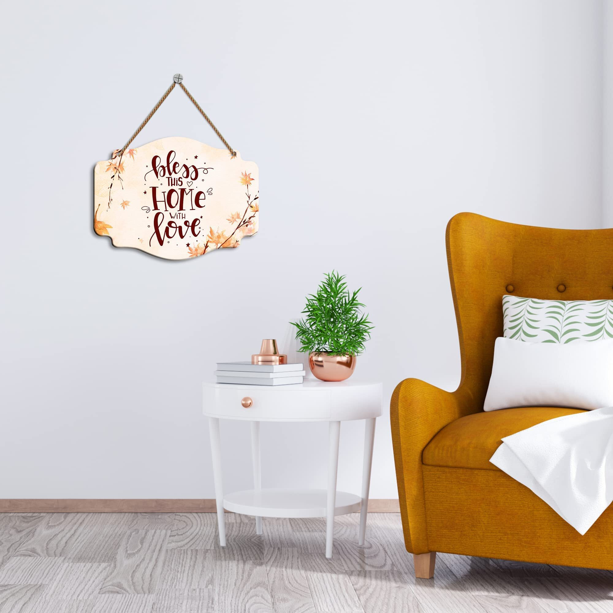 Artvibes Home Quote Wooden Wall Hanger for Home Decor | Office | Gift | Bedroom | Living Room | Wall Accents | Wall Art | Wall Hangings Home Decoration | Art Items (WH_3607N)