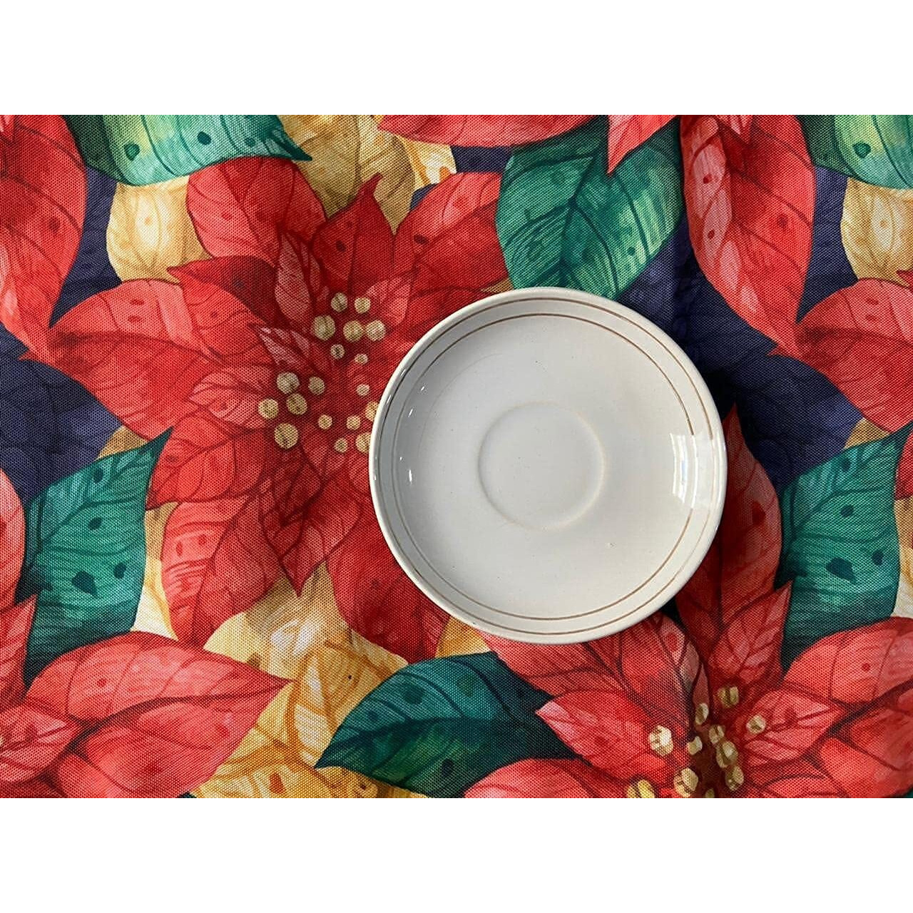 HOMADORN Cotton Feel Fabric Multicolor Clover Design Digital Printed Double Layered Enhanced Decor 6 Seater Table Runner Cloth (TR-33, 13 INCHES X 72 INCHES)