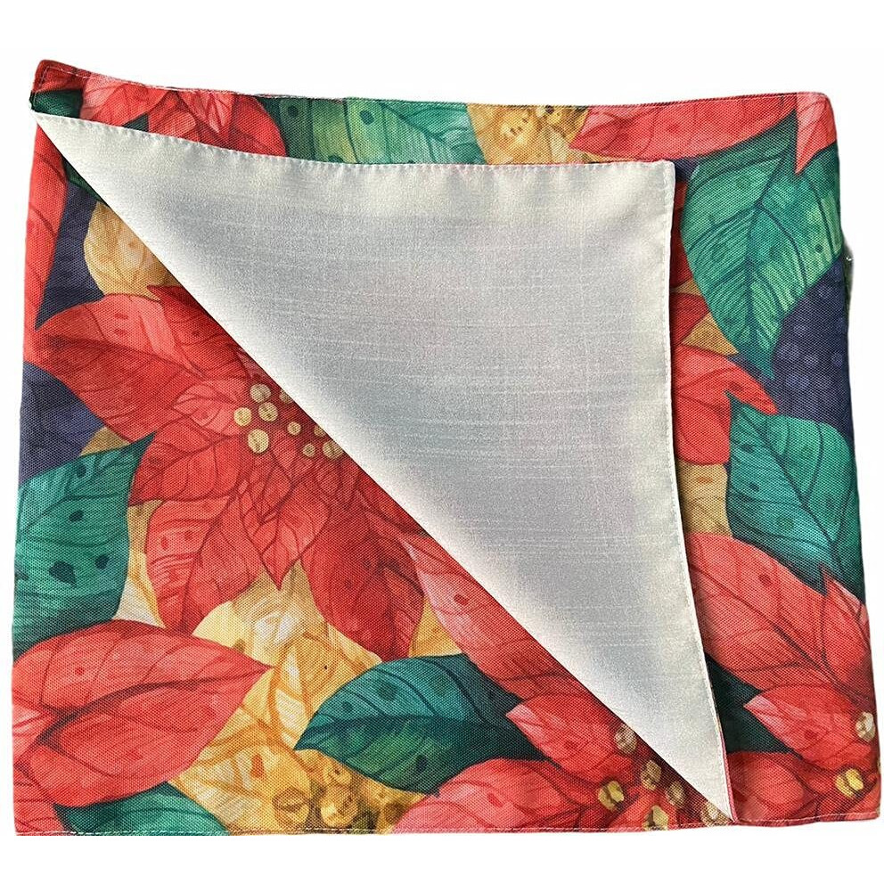 HOMADORN Cotton Feel Fabric Multicolor Clover Design Digital Printed Double Layered Enhanced Decor 6 Seater Table Runner Cloth (TR-33, 13 INCHES X 72 INCHES)