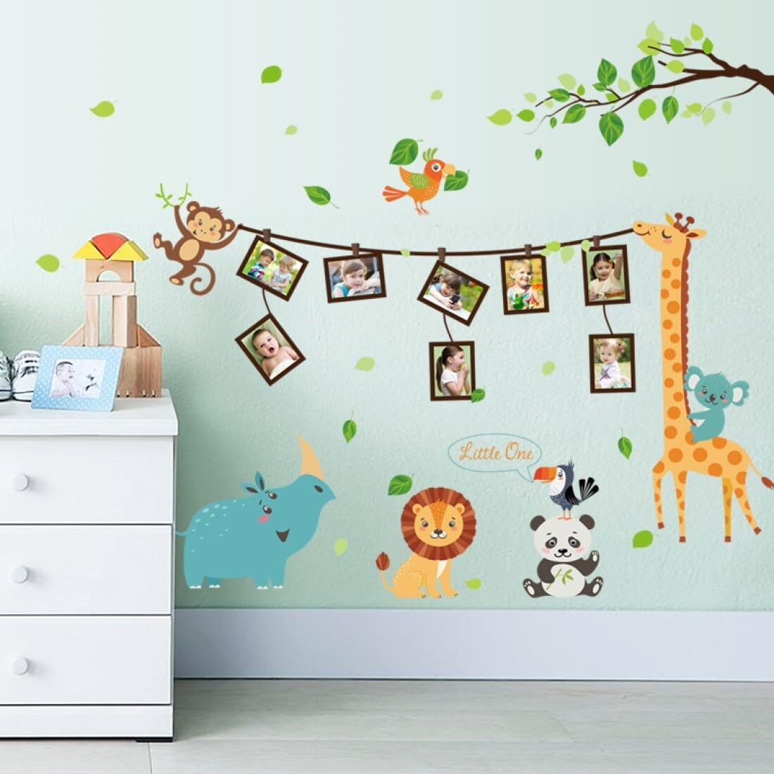 JAAMSO ROYALS Vinyl Baby Photo Decor wall stickers for kids, wall stickers for kids room, kids wall stickers for kids room, kids room wall sticker, Creative Photo Frame Cartoon Wall Sticker