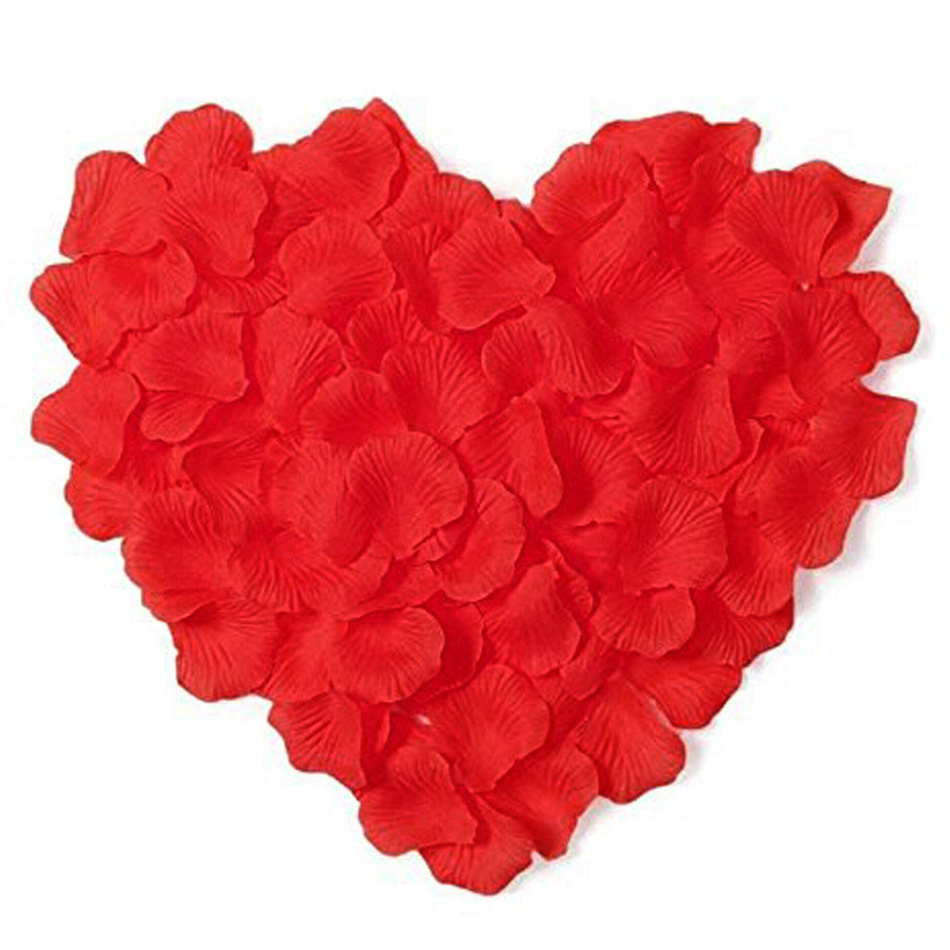 Tied Ribbons Decoration Items For Room Home Decor Living Room Bedroom Bathroom Table Artificial Red Rose Petals Flowers (Red, 200 Grams) Birthday Wedding Anniversary Party Decorations - Silk