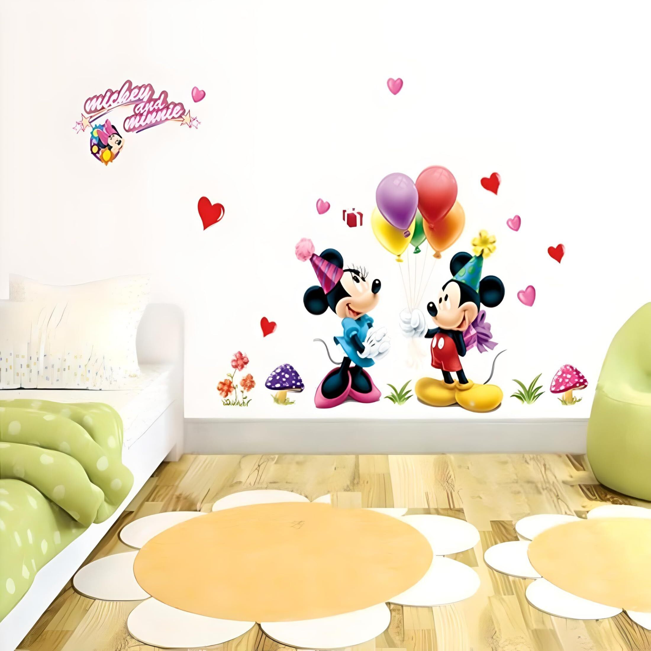 JAAMSO Royals Multicolour Micky Mouse Vinyl Home Decor Wall Sticker (45 cm X 60 cm)