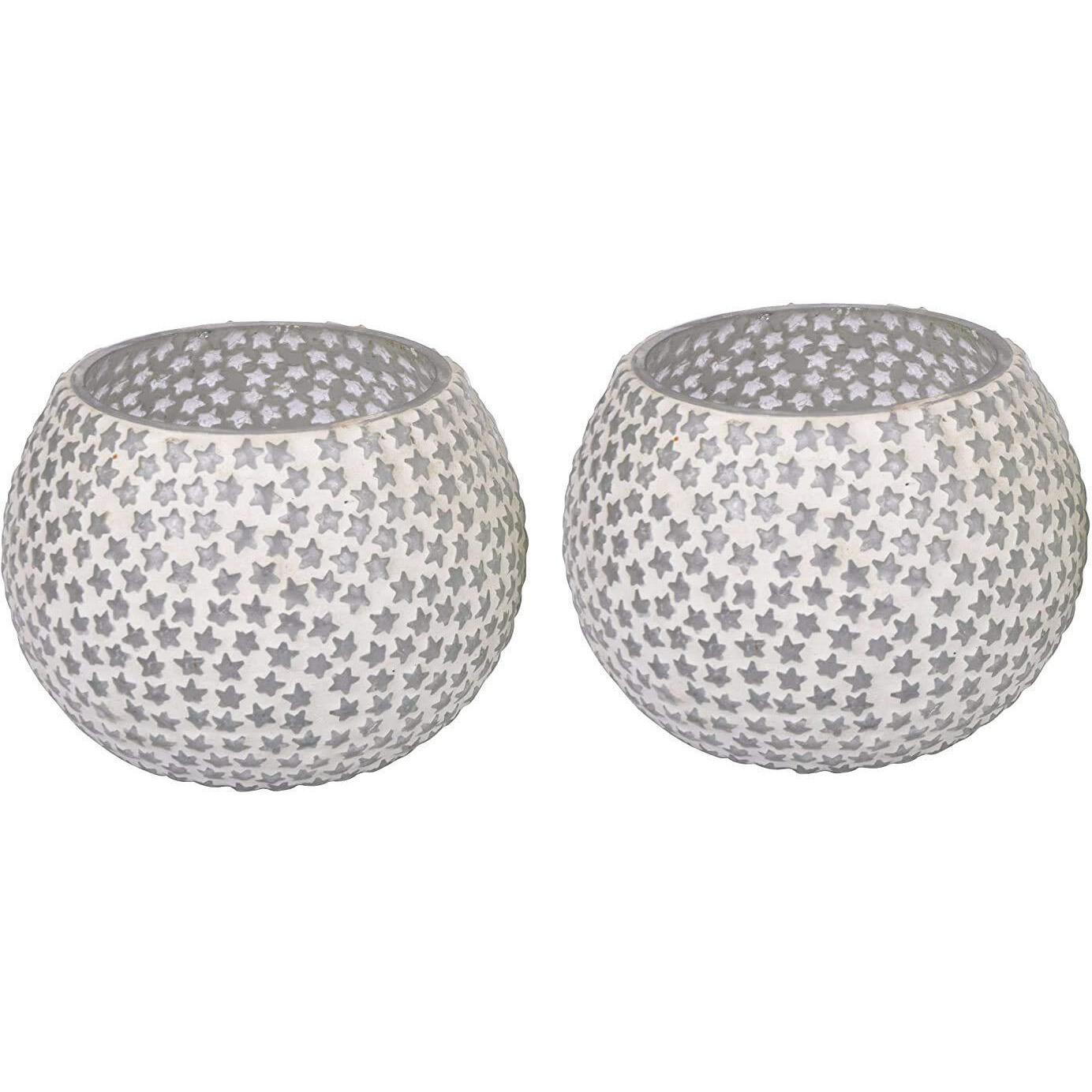 The Purple Tree Glass Mosaic Tealight Candle Holder, (Pack of 2), Candle Holder, Diwali Candle Holder, tealight Holder, Diwali Gift, Best Gift for Diwali Decor, Christmas Dcor, Diwali Decoration
