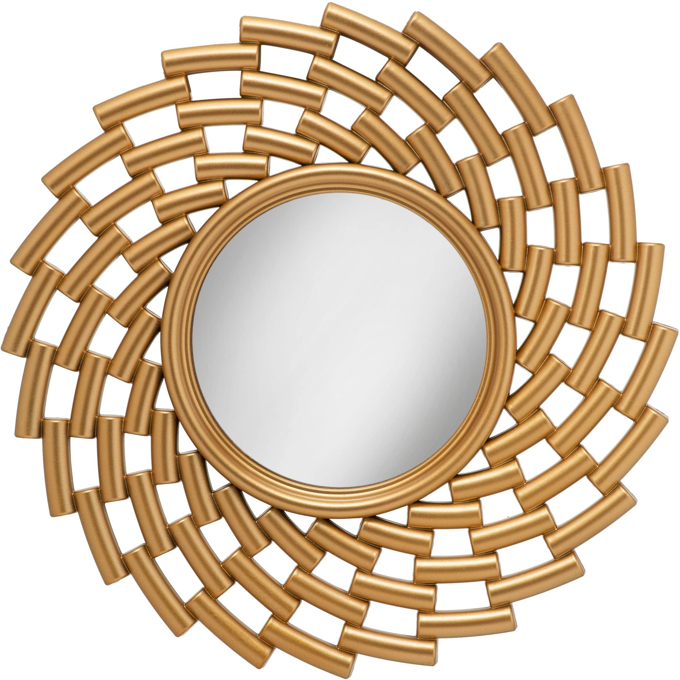 SATYAM KRAFT 1 Pcs Fiber Wall Mirror Hanging for Home Decor, Hanging in Bedroom, Living Room, Bathroom Decorations Items, with Hook for Hanging On Walls (Model 3)