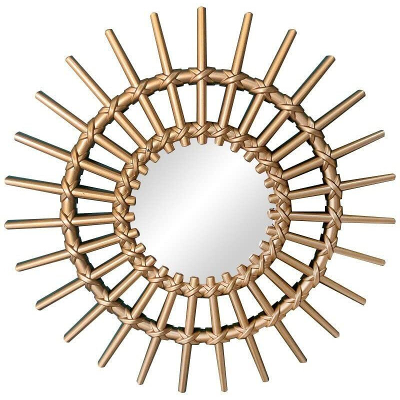 SATYAM KRAFT 1 Pcs Fiber Wall Mirror Hanging for Home Decor, Hanging in Bedroom, Living Room, Bathroom Decorations Items, with Hook for Hanging On Walls (Model 1)