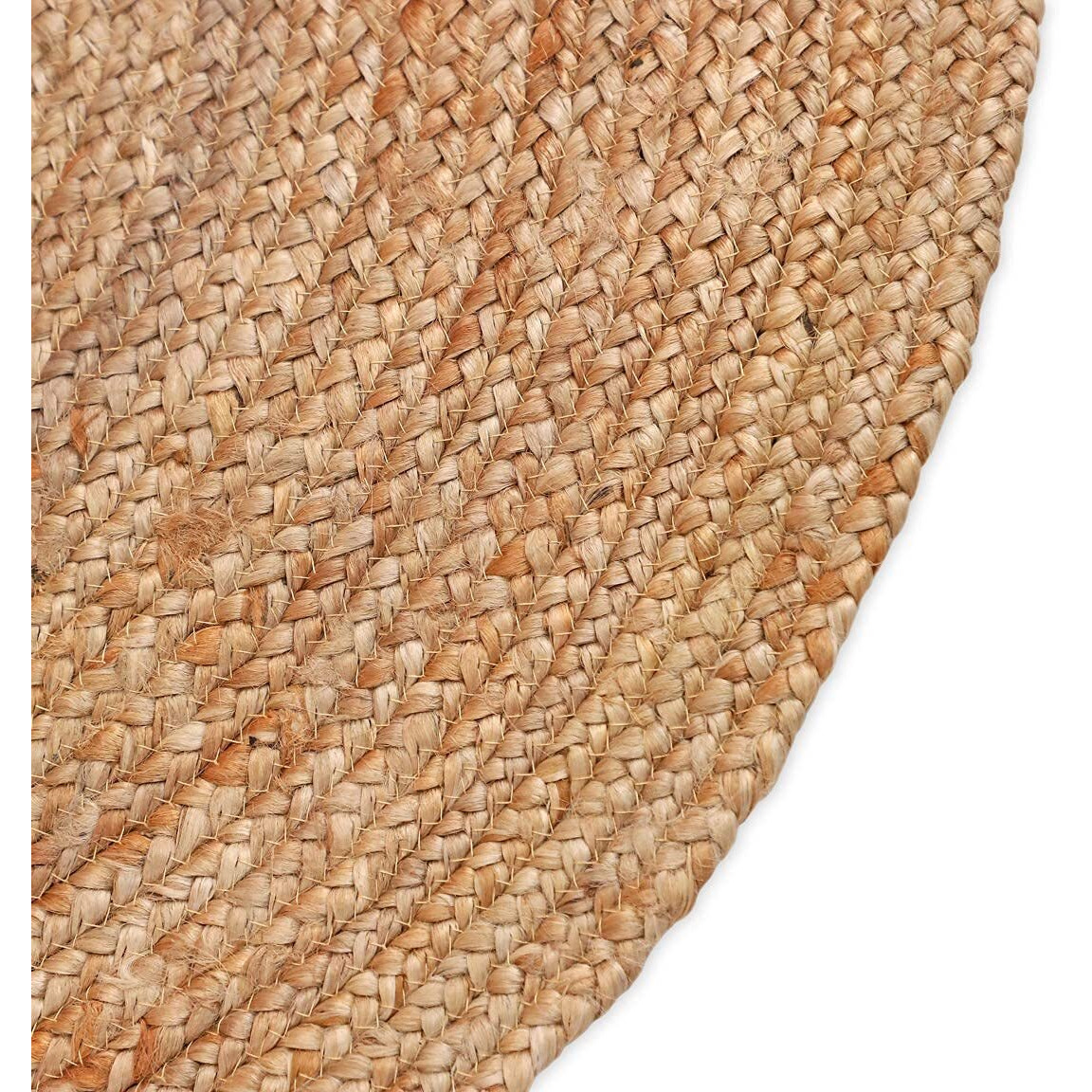 Fernish Decor Pack of 2 piece- Jute Round Rug - Braided Reversible Rug for Living Room Bedroom (Beige, 60 CM Round, 2pc)