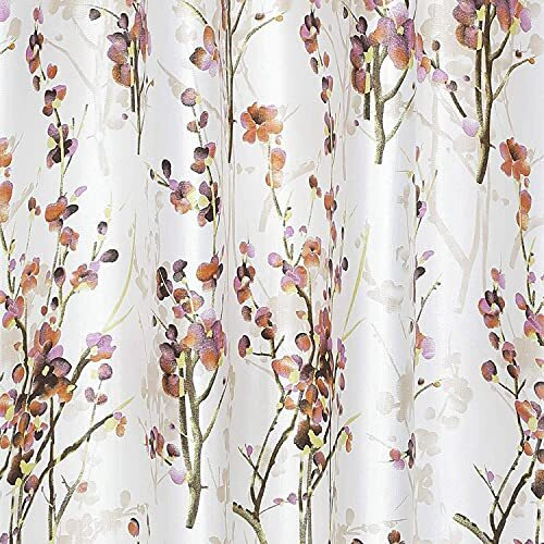 Ultica Fab Home Decor Kart 8Ft Grommet Curtains For Door Set Of 3 | Printed Panels And Drapes For Decoration | Curtains For Living Room Kitchen Hall, 4 X 8 Feet, Orange