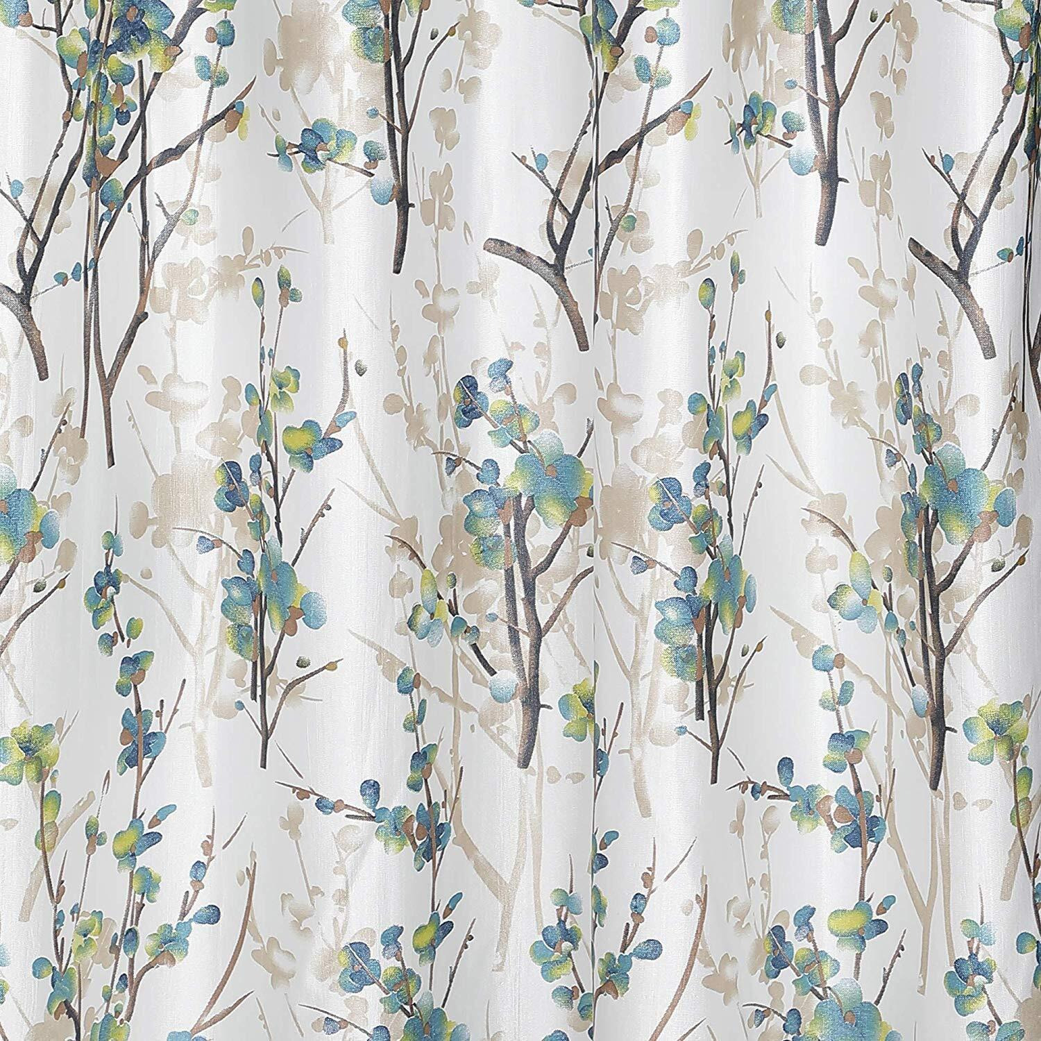 Ultica Fab Home Decor Kart 8Ft Grommet Curtains For Door Set Of 3|Printed Panels And Drapes For Decoration|Curtains For Living Room Kitchen Hall, 4 X 8 Ft, Aqua
