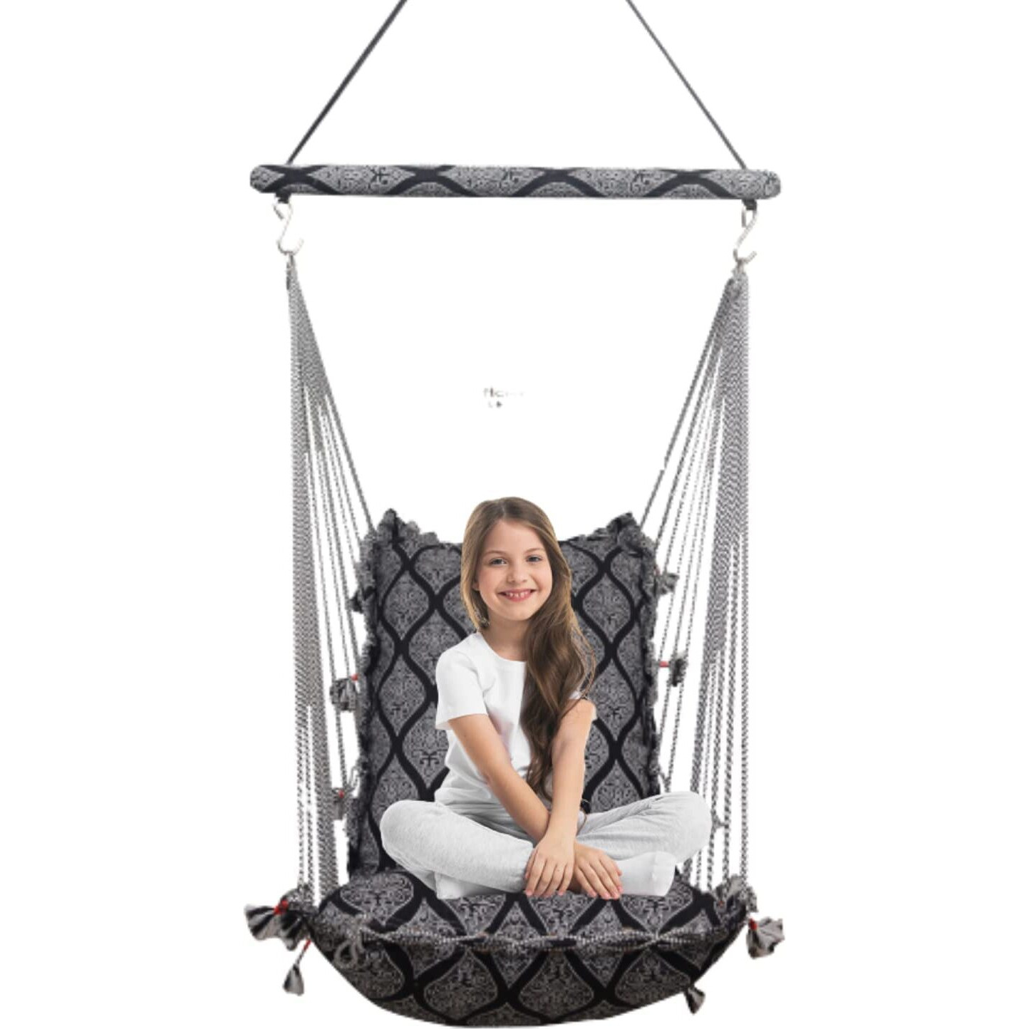 Kkriya Home Decor Swing Jhula Hanging single seater chair for home | adult | Balcony (COMPLETELY WASHABLE )