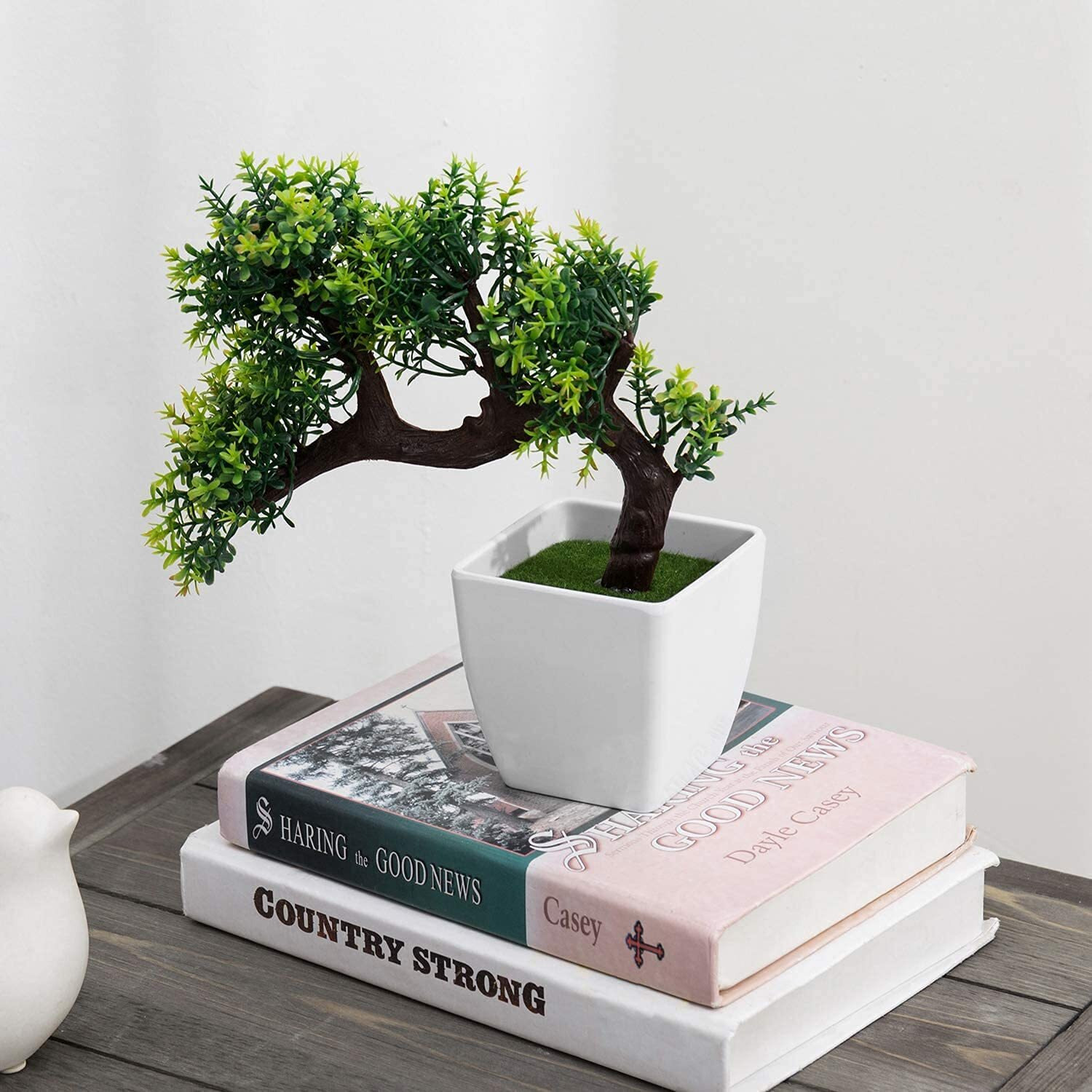 Dekorly Artificial Colourful Wild Bonsai Plants for Home Decor | Artificial Plants Outdoor, Plastic Plants for Home Office Desk Bathroom Bedroom (Green-H)