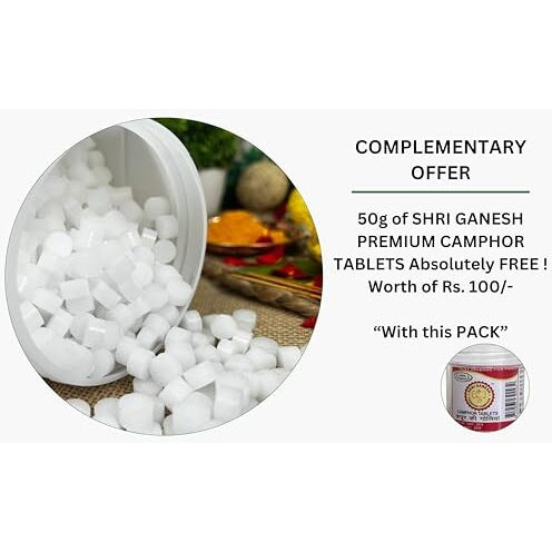 Shri Ganesh Premium Camphor Bhimseni Camphor (500g X 1 Jar)