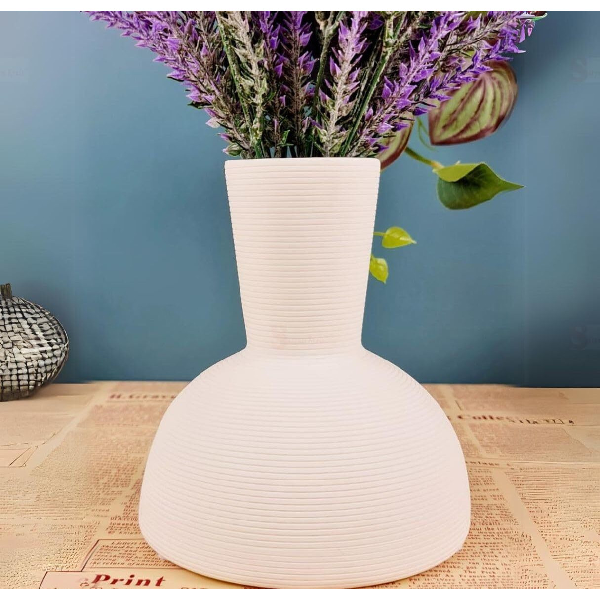 SATYAM KRAFT 1 Pcs Ceramic Nordic Style Flower Vase Pot for Flowers,Gifting,Home Decor,Bedroom,Office,Living Room,Raksha Bandhan,Restaurant,Ganpati Decoration and Craft(Pack of 1)(Model 11)
