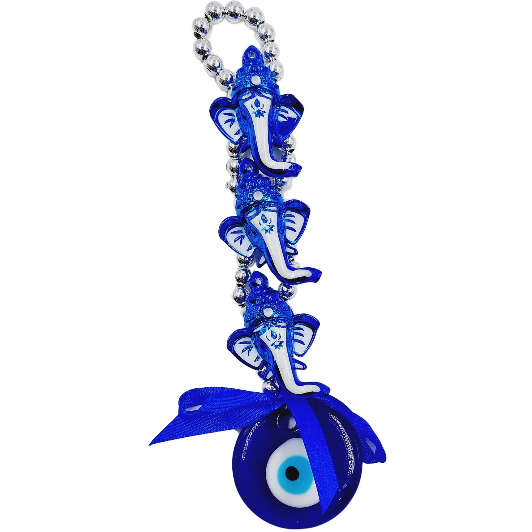 ARTISKRITI Plastic Evil Eye Hanging for Home House Entrance Door Decoration, Nazar Battu for Shop Office Living Room (Ganpati Blue)