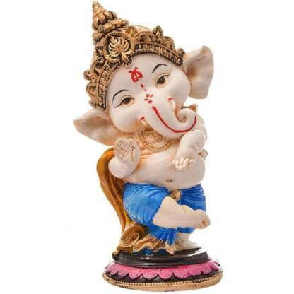 Handicrafts Villa Dancing Ganesh Showpiece (Ganesh Giving Ashirvad, Standard)