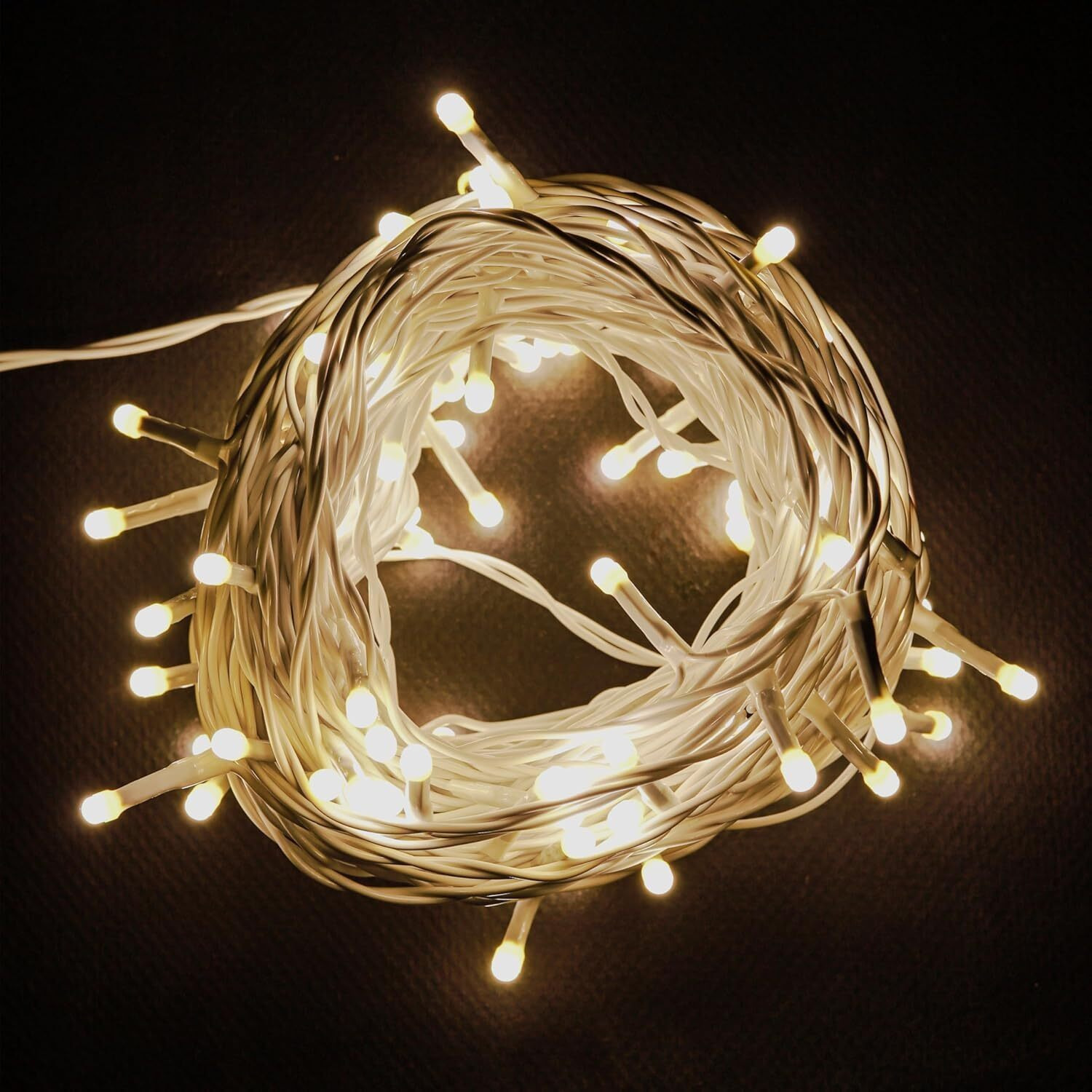 Lexton Lunar 20 Meter 100 LED String/Fairy Light | Plug Sourced | Suitable for Home & Outdoor Decoration, Diwali, Christmas, Wedding, Party, Lawn, Ganesh Chaturthi, Festival (Pack of 20, Warm White)