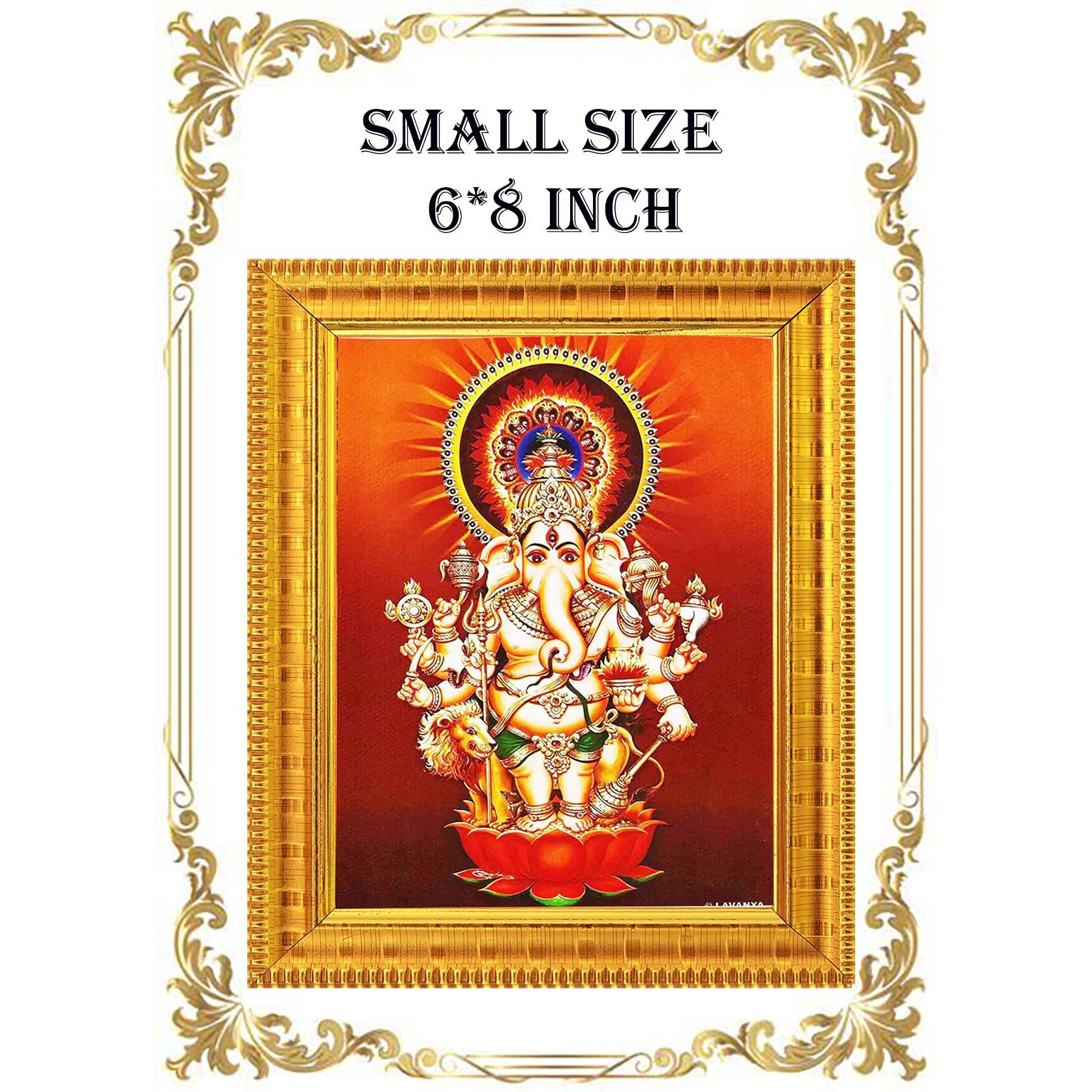 Paljji Handicrafts Shubha Drishti Ganapathi For Home Main Door Entrance Hanging Subha Nazar Ganapathy Ganesha Ganesh Kannu Dishti Vinayaka Disti Vinayagar Photo Frame Big - Wood