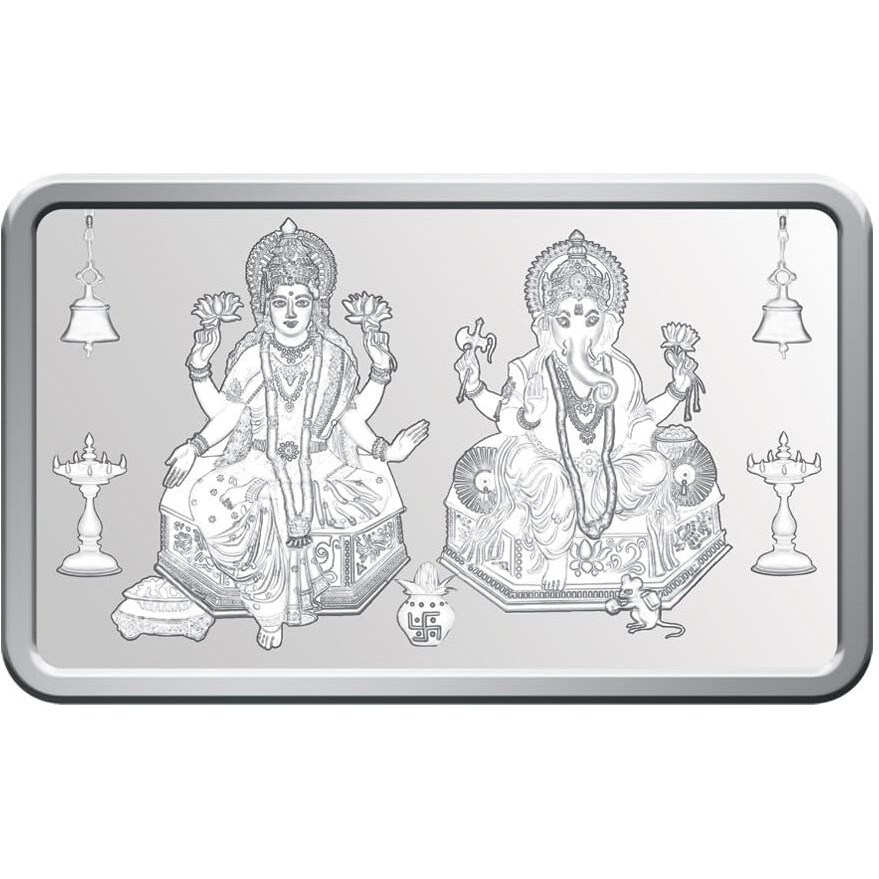 Kundan 20g (999.9) Lakshmi & Ganesh Ji Silver Bar