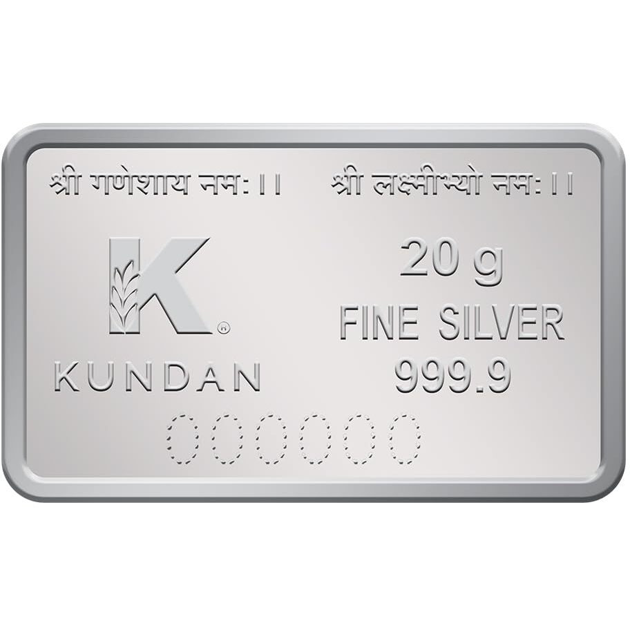 Kundan 20g (999.9) Lakshmi & Ganesh Ji Silver Bar
