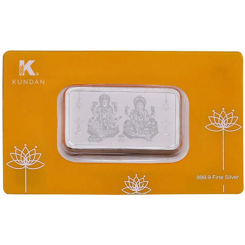 Kundan 20g (999.9) Lakshmi & Ganesh Ji Silver Bar